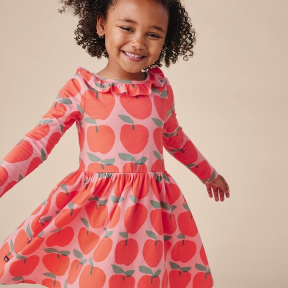 NWT Tea Collection Ruffle Collar Ballet Dress - Picture 3 of 5